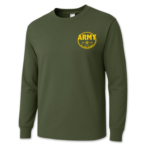Army Retired Left Chest Long Sleeve T-Shirt