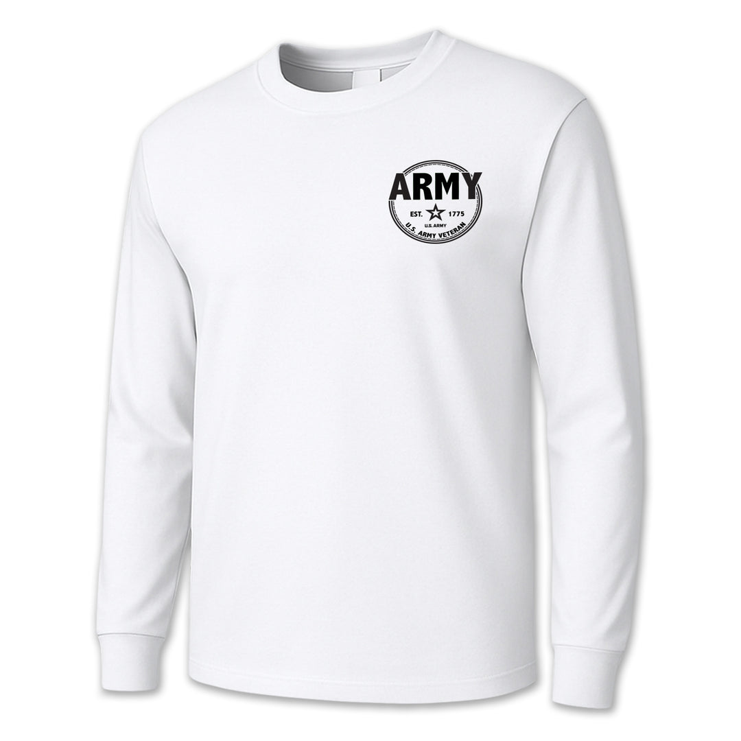 Army Veteran Left Chest Long Sleeve T-Shirt