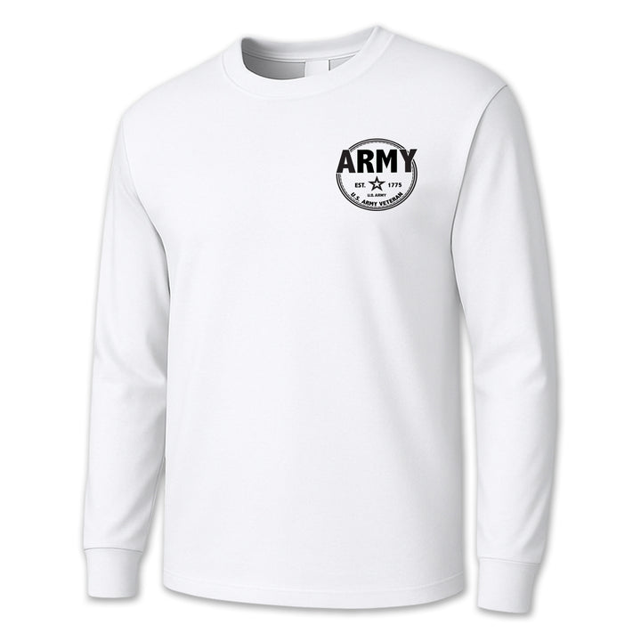 Army Veteran Left Chest Long Sleeve T-Shirt