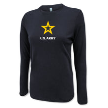 Load image into Gallery viewer, Army Star Ladies Center Chest Long Sleeve