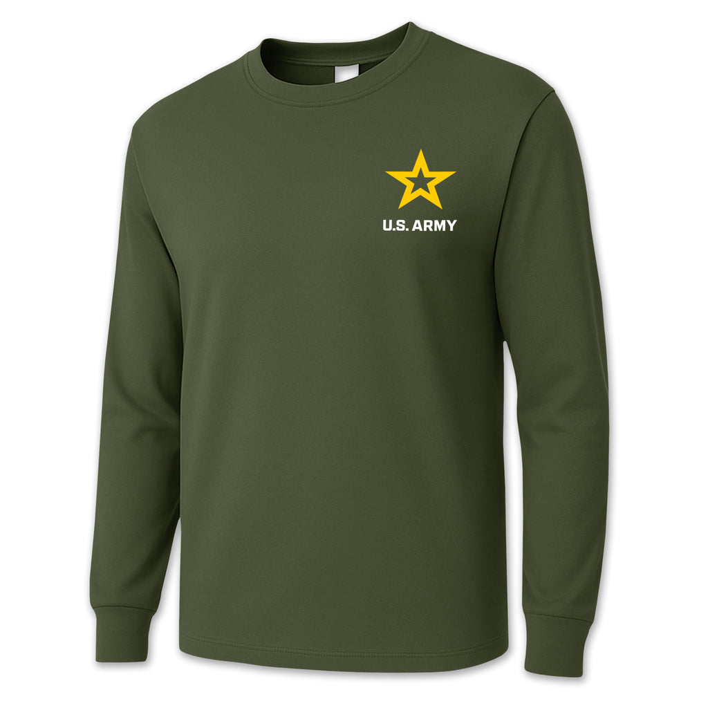 Army Star Left Chest Long Sleeve T-Shirt