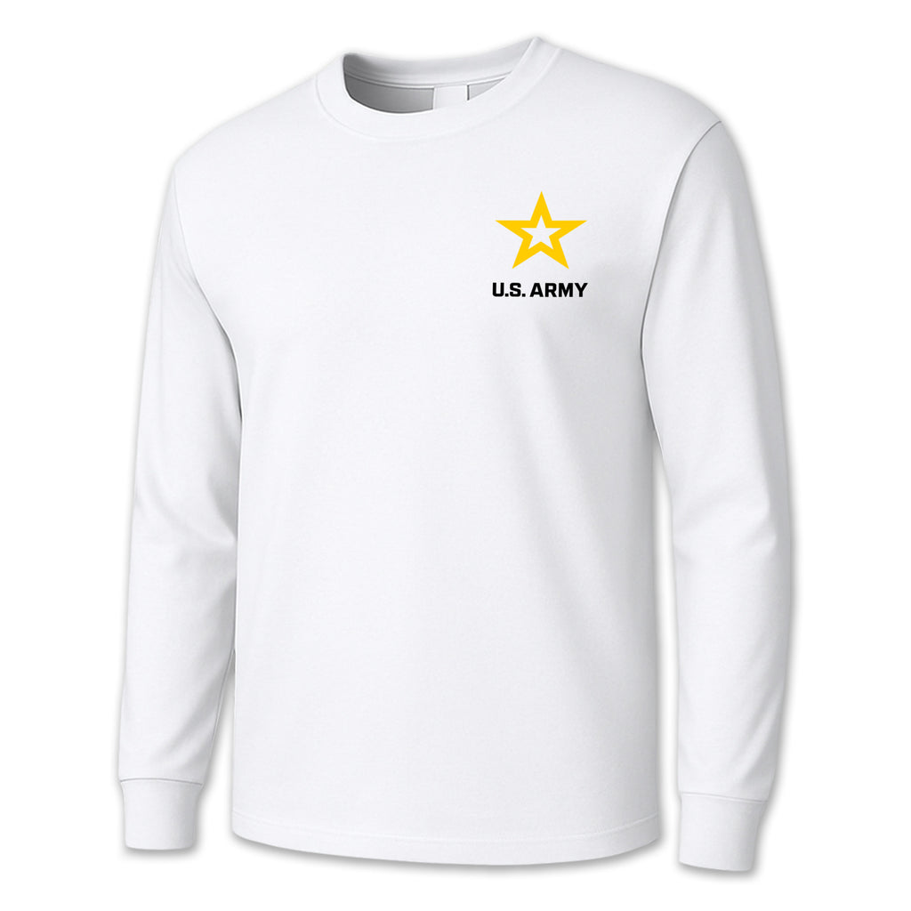 Army Star Left Chest Long Sleeve T-Shirt