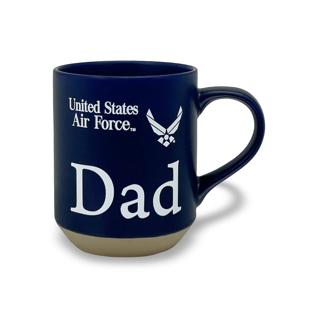 Air Force Dad 20oz Handled Travel Mug (Navy Blue)