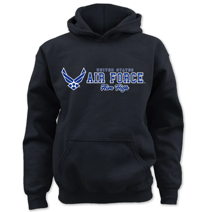 Air Force Aim High Chest Print Youth Hood