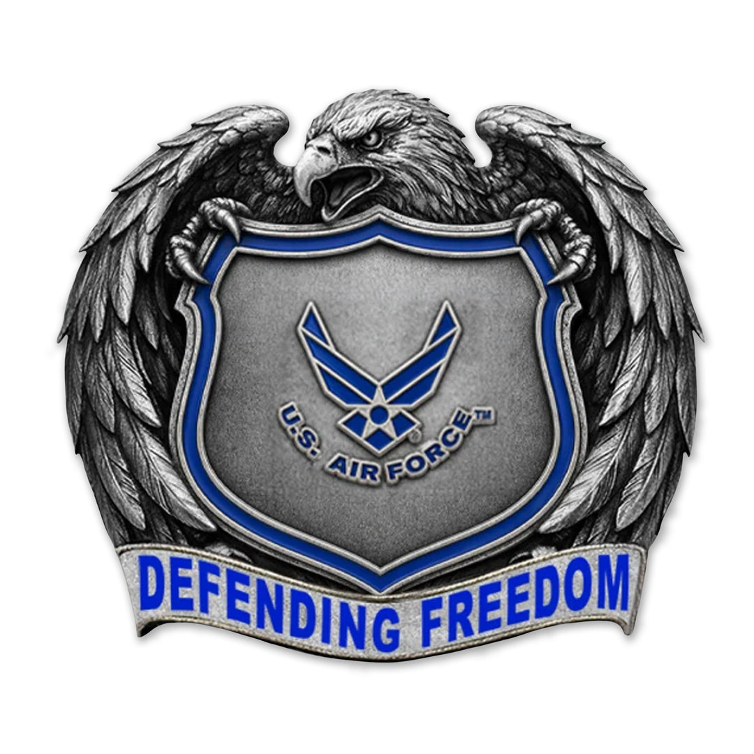 Air Force Eagle Embrace Defending Freedom Pin