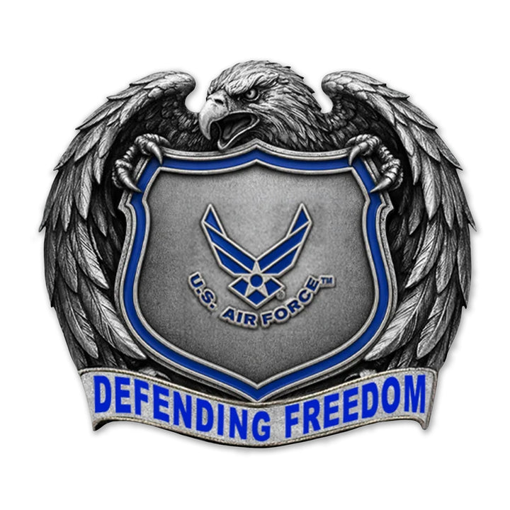 Air Force Eagle Embrace Defending Freedom Pin