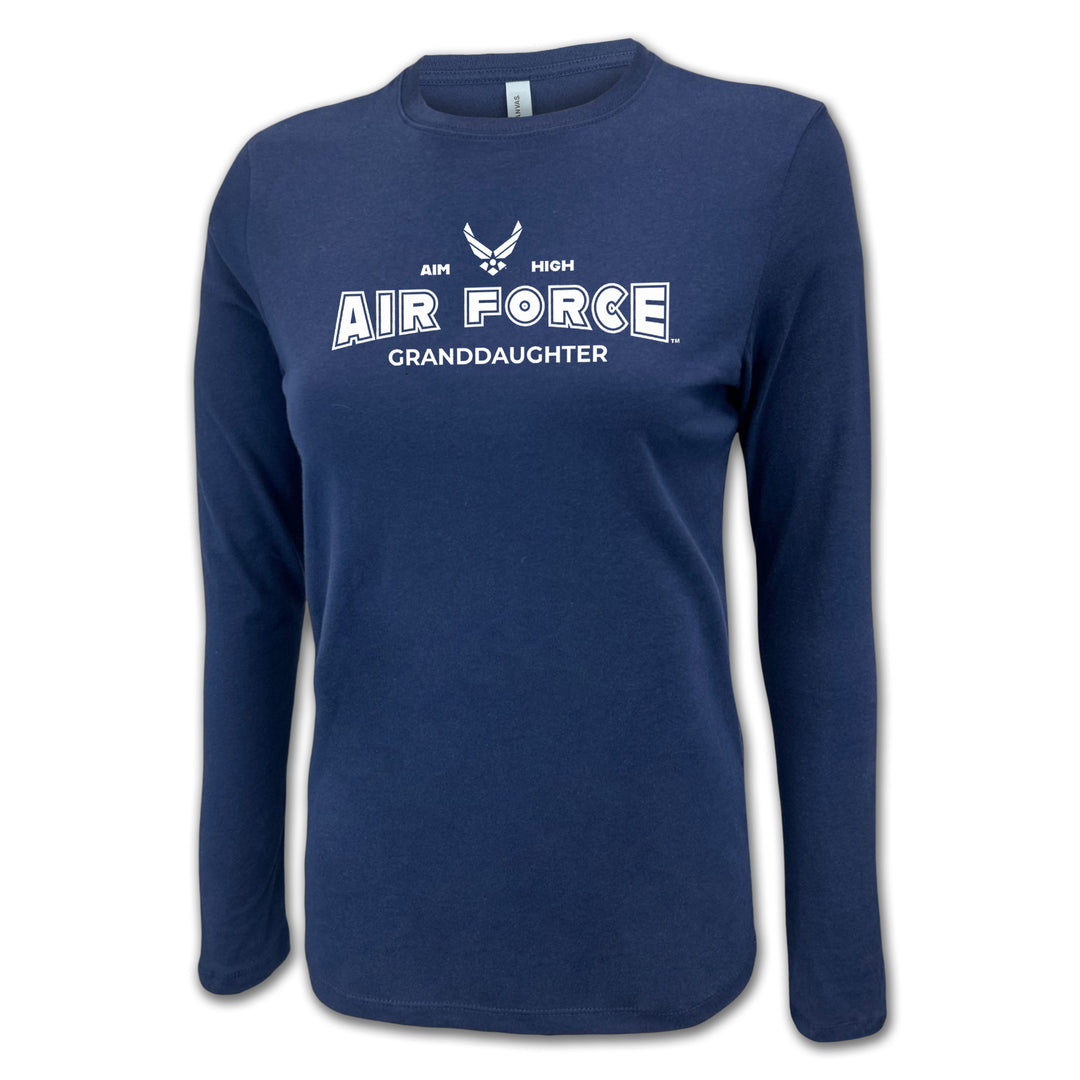 Air Force Granddaughter Women's Long Sleeve T-Shirt (Navy)