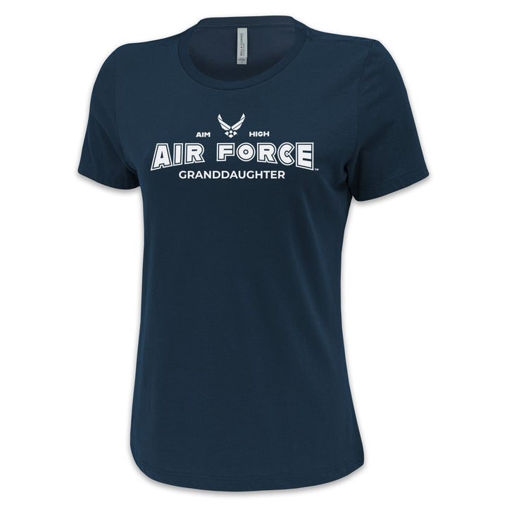 Air Force Granddaughter Ladies T-Shirt (Navy)