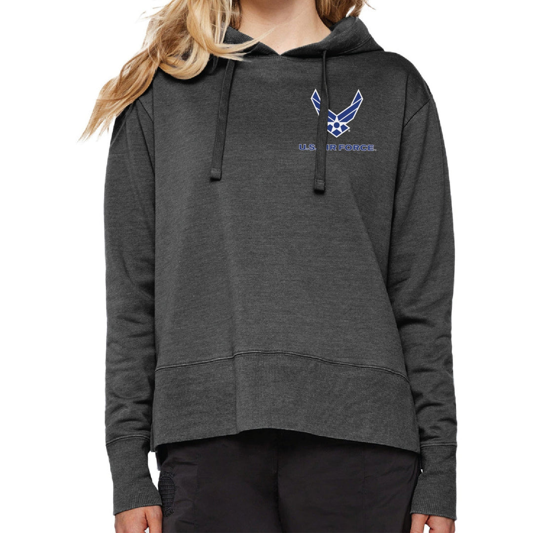 Air Force Wings Left Chest Ladies Hood
