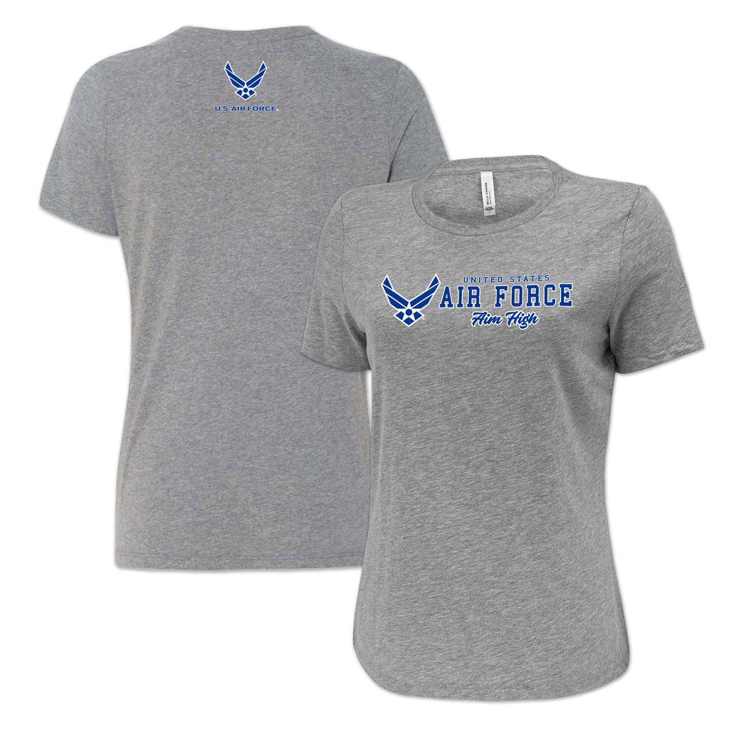 Pick Your Design Air Force Ladies T-Shirt (Grey)