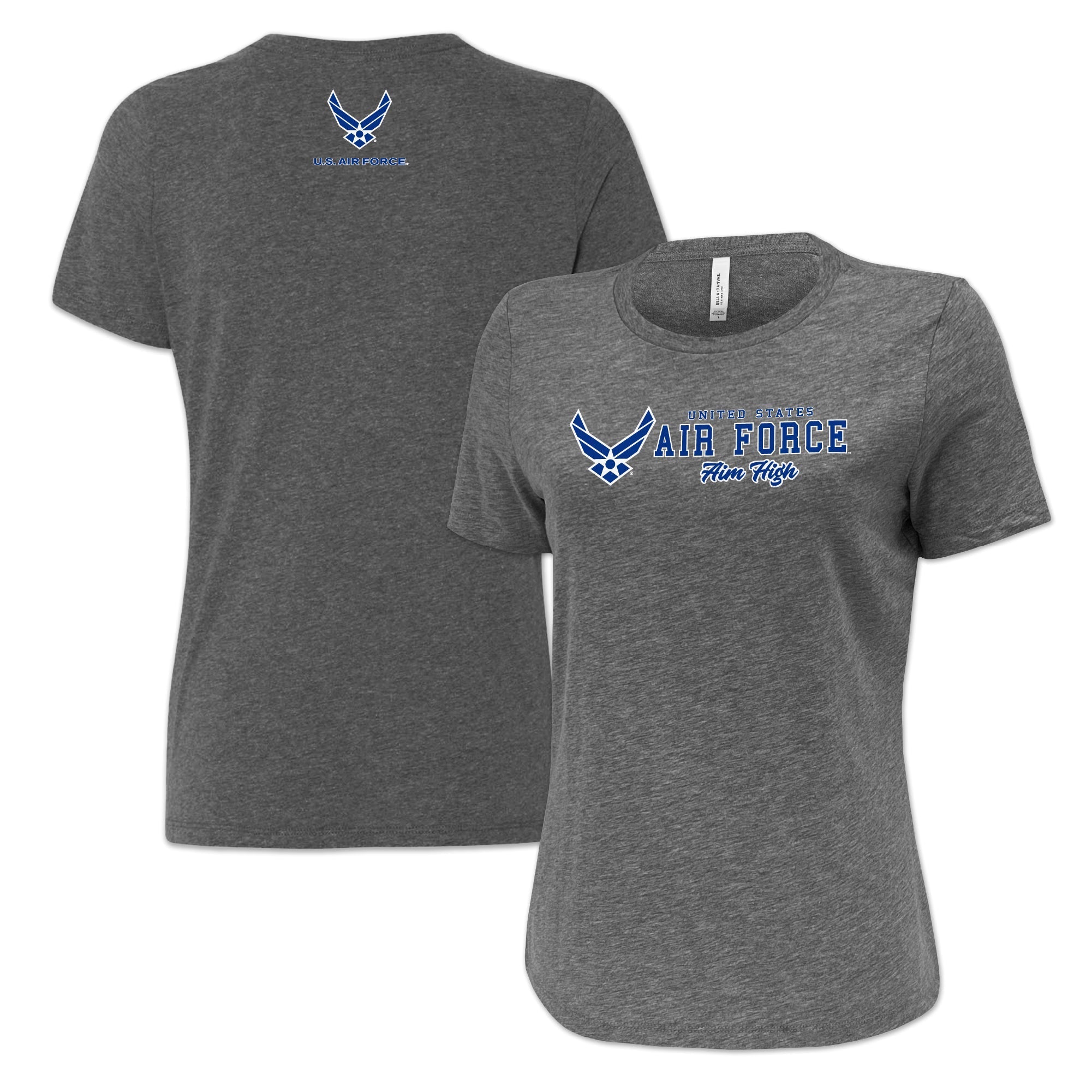 Pick Your Design Air Force Ladies T-Shirt (Dark Heather)