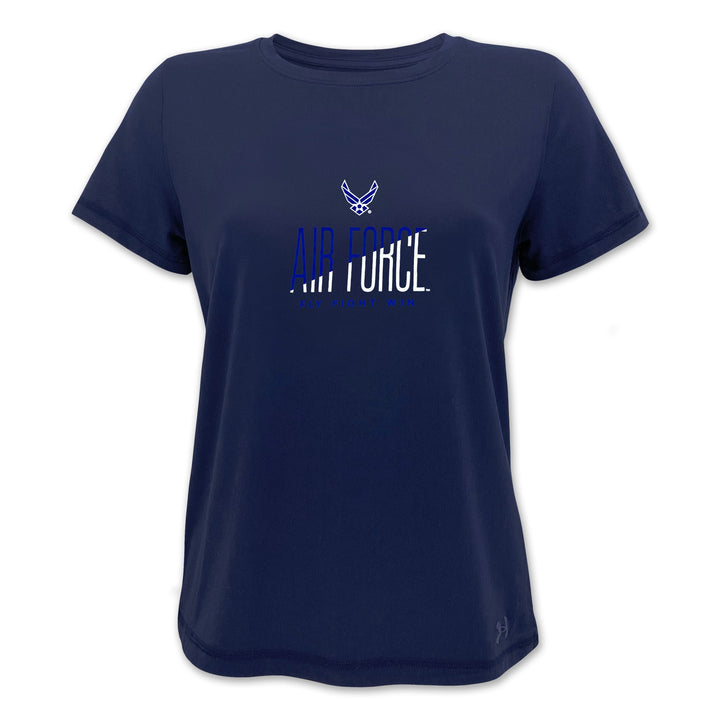 Air Force Ladies Under Armour Tech Stretch T-Shirt (Navy)