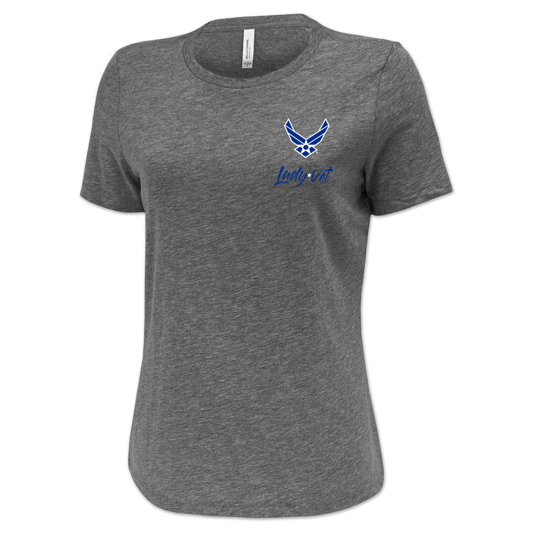 Air Force Lady Vet Left Chest Logo Ladies T-Shirt