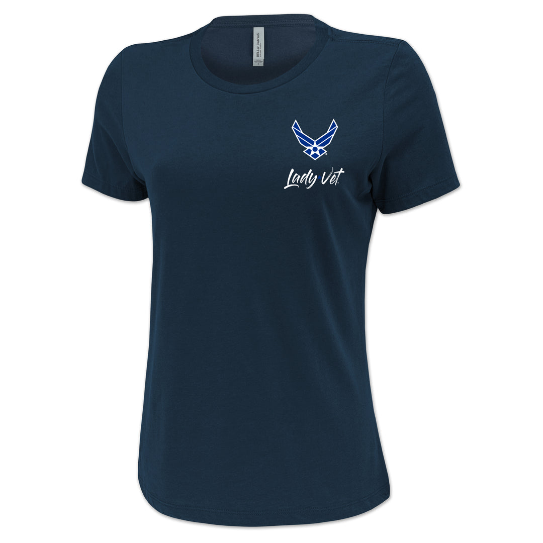 Air Force Lady Vet Left Chest Logo Ladies T-Shirt