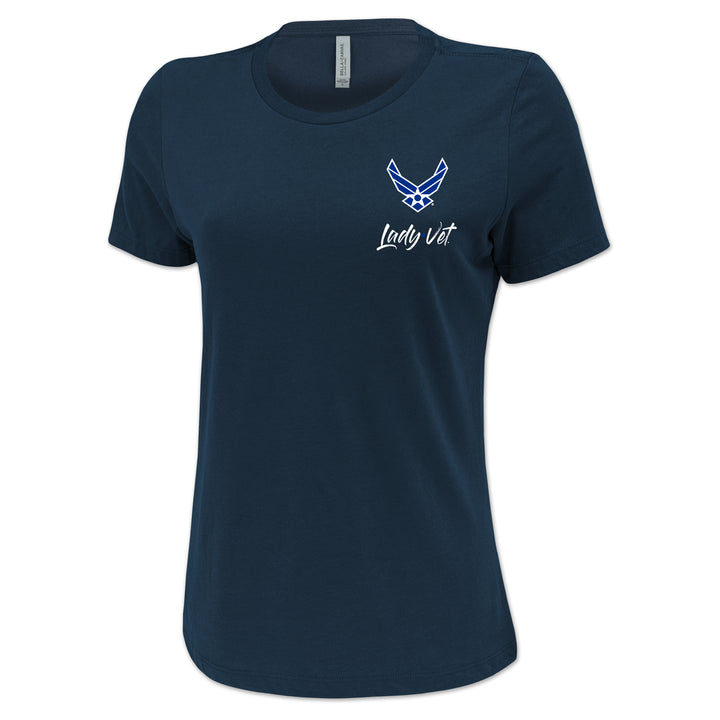Air Force Lady Vet Left Chest Logo Ladies T-Shirt