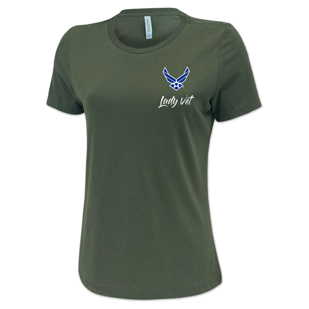 Air Force Lady Vet Left Chest Logo Ladies T-Shirt