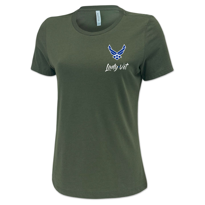 Air Force Lady Vet Left Chest Logo Ladies T-Shirt