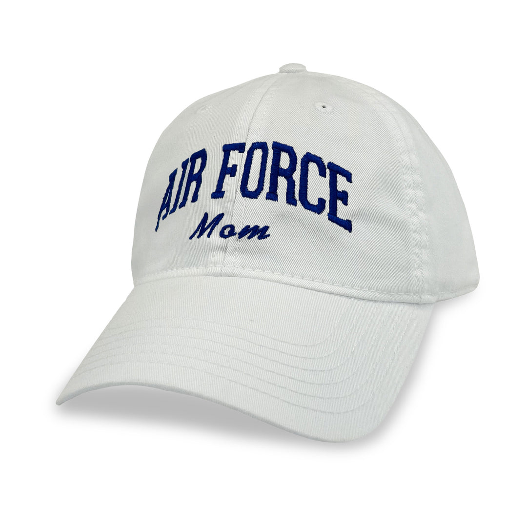Air Force Mom Relaxed Twill Hat (White/Royal)