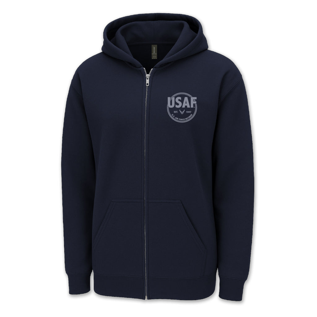 Air Force Retired Left Chest Full Zip