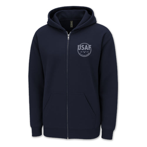 Air Force Retired Left Chest Full Zip