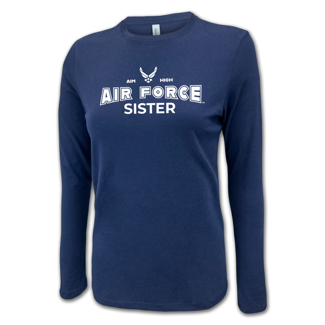 Air Force Sister Women's Long Sleeve T-Shirt (Navy)