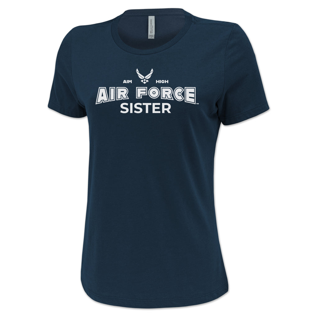 Air Force Sister Ladies T-Shirt (Navy)