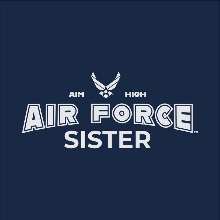 Air Force Sister Ladies T-Shirt (Navy)