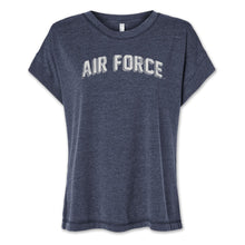 Load image into Gallery viewer, Air Force Ladies Distressed Arch T-Shirt (Washed Navy)