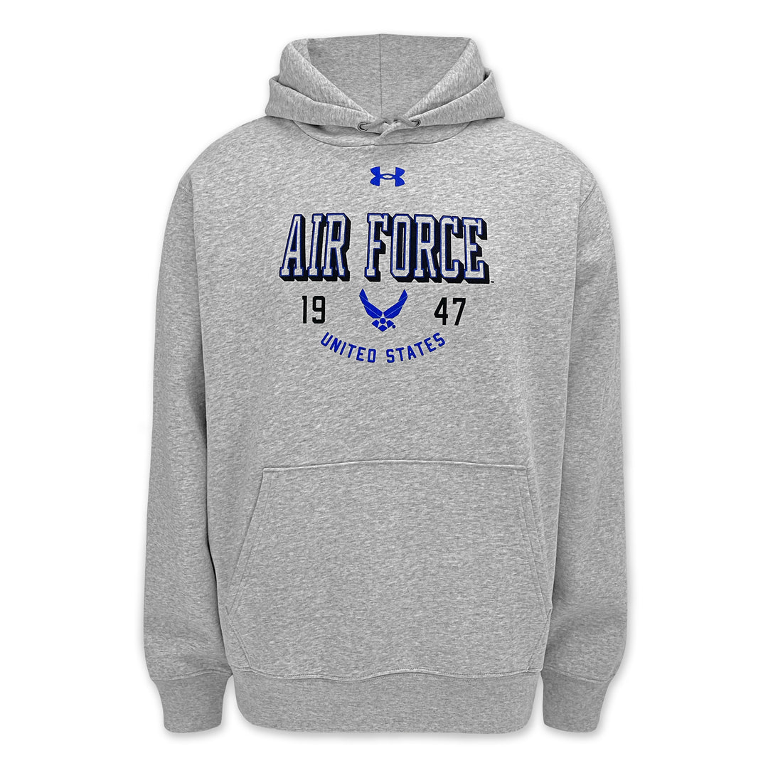Air Force Under Armour 1947 Icon Fleece Hood (Grey)