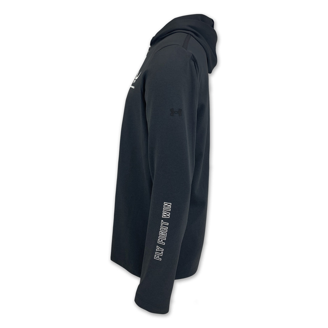 Air Force Under Armour Hooded Long Sleeve Zip Tee (Black)