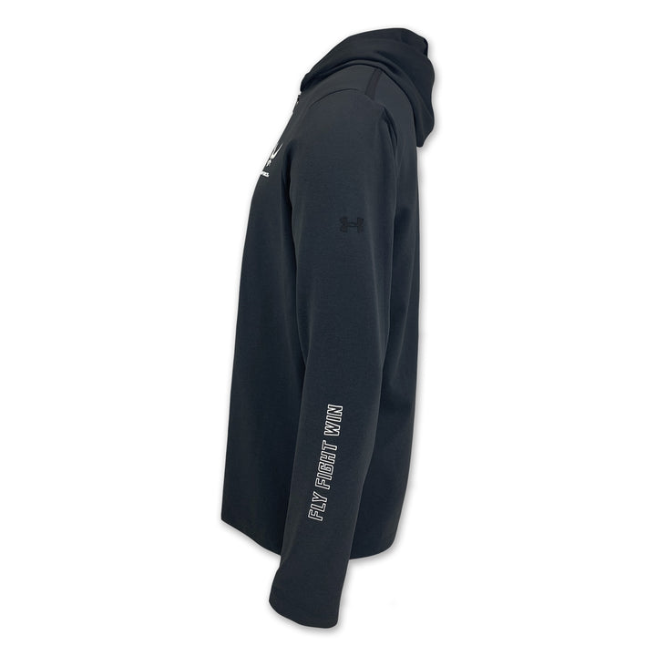 Air Force Under Armour Hooded Long Sleeve Zip Tee (Black)