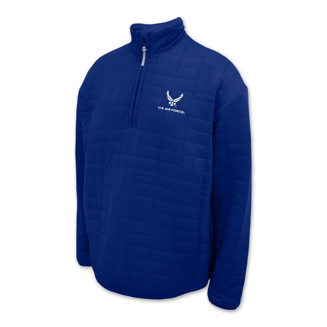 Air Force Under Armour Quilted 1/4 Zip Pullover (Royal)
