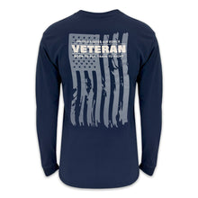 Load image into Gallery viewer, Air Force Veteran Flag Long Sleeve T-Shirt (Navy)