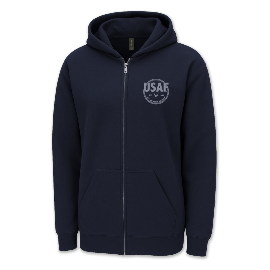 Air Force Veteran Left Chest Full Zip
