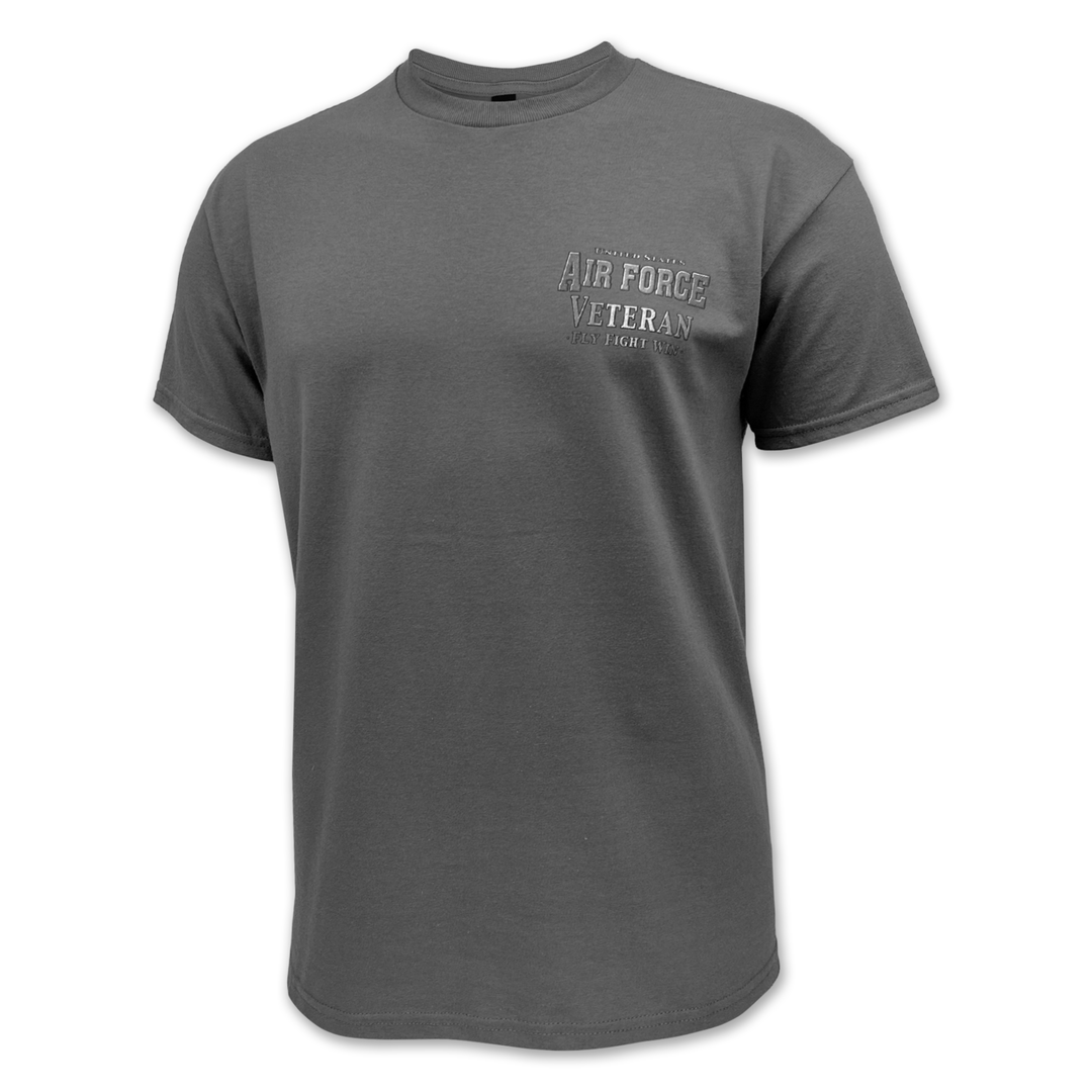Air Force Veteran Star Band T-Shirt (Charcoal)
