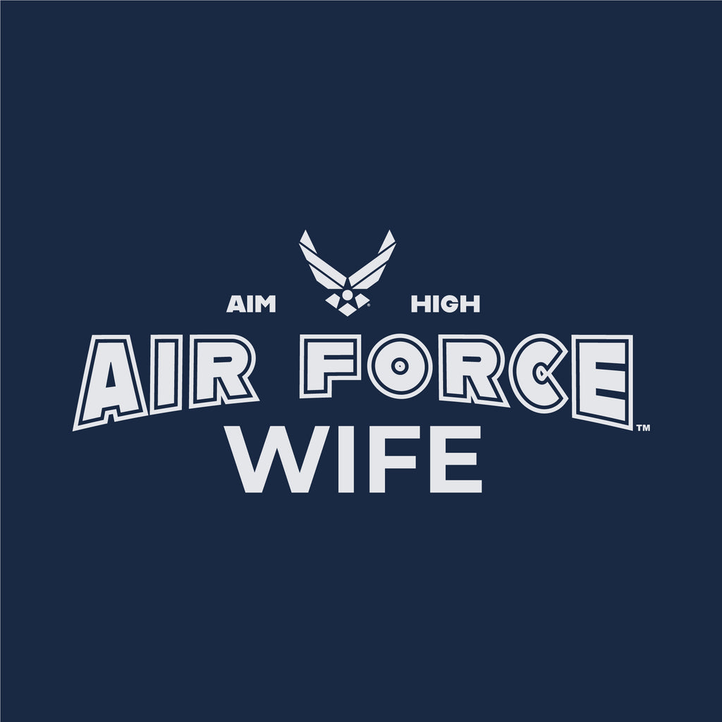 Air Force Wife Ladies T-Shirt (Navy)