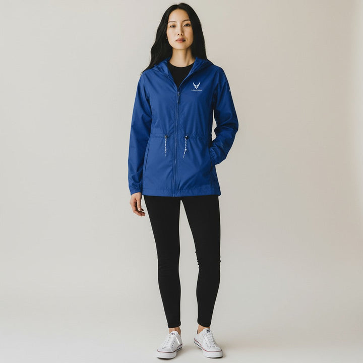 Air Force Wings Columbia Women's Lily Park Rain Jacket (Azul)*