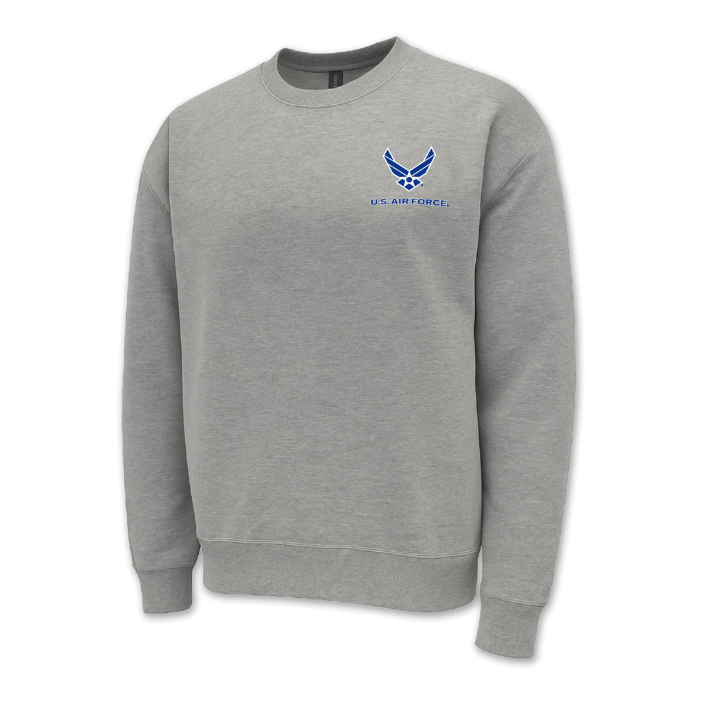 Pick Your Design Air Force Crewneck Sweatshirt (Grey)