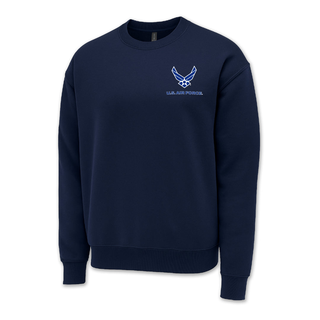 Air Force Wings Left Chest Logo Crewneck