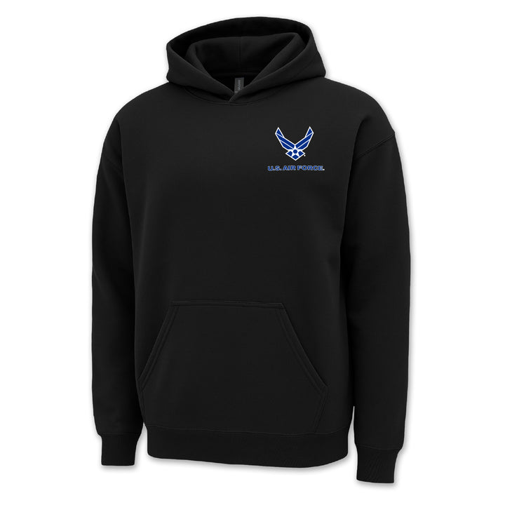 Air Force Wings Left Chest Logo Hood