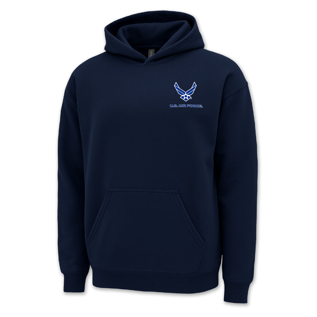 Air Force Wings Left Chest Logo Hood