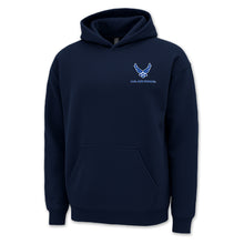 Load image into Gallery viewer, Air Force Wings Left Chest Logo Hood