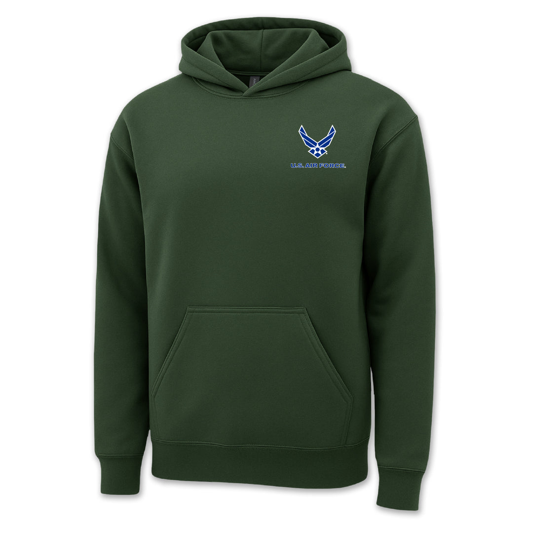 Air Force Wings Left Chest Logo Hood