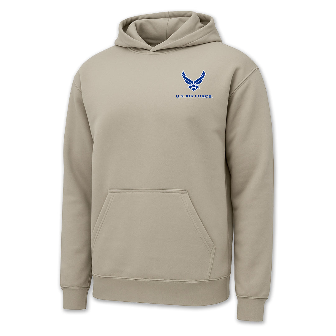 Air Force Wings Left Chest Logo Hood