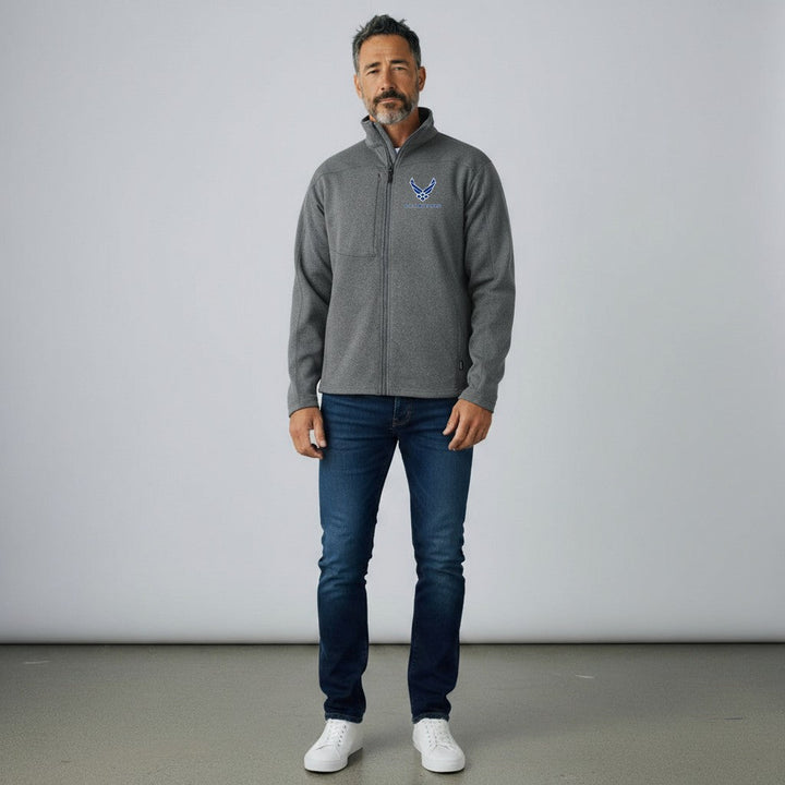 Air Force Wings Mens Flash Performance Knit Jacket (Dark Ash)