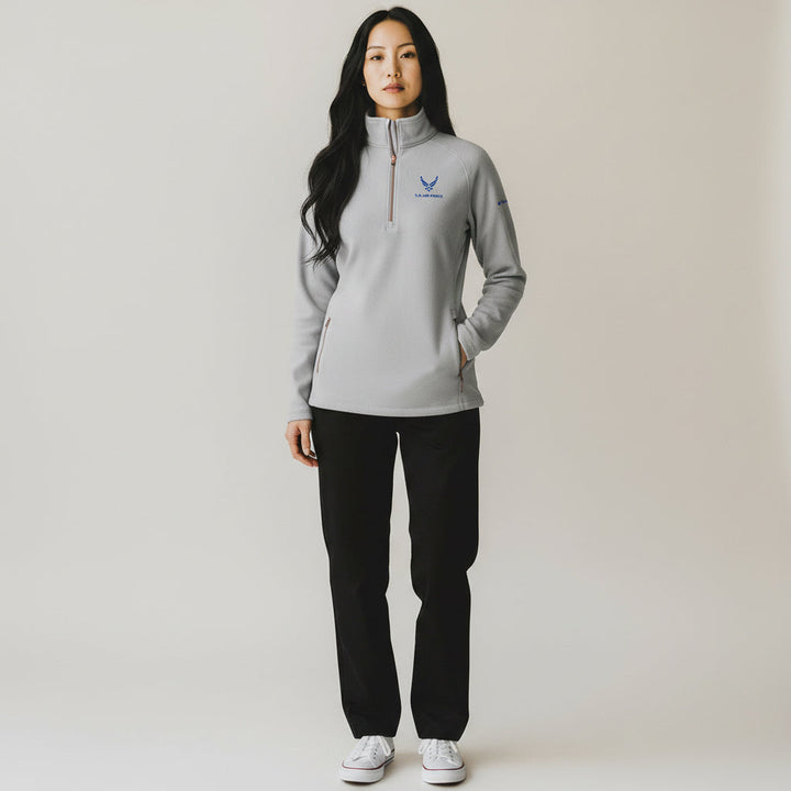 Air Force Wings Women's Columbia Outward Nine 1/4 Zip Pullover*