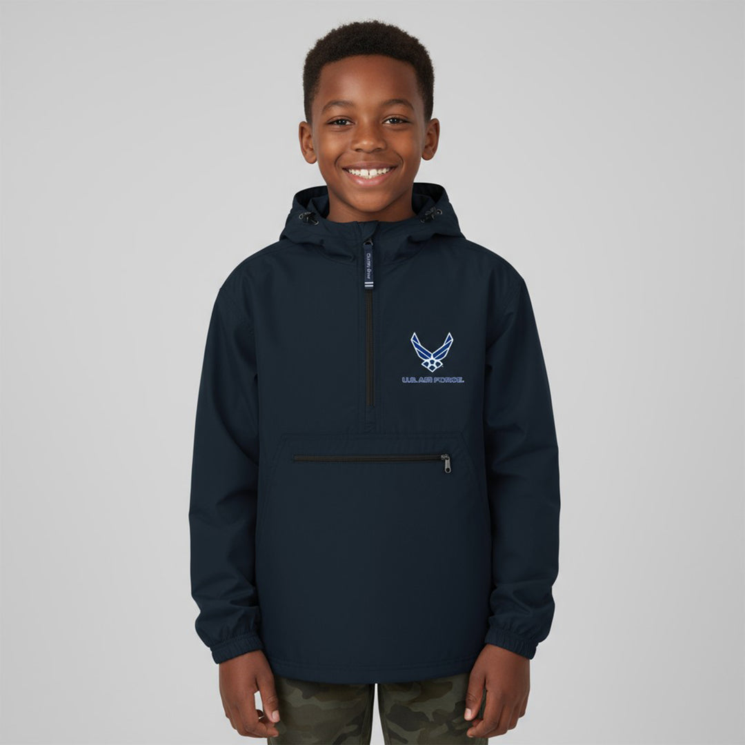 Air Force Wings Youth Pack-R-Go Pullover (Navy)