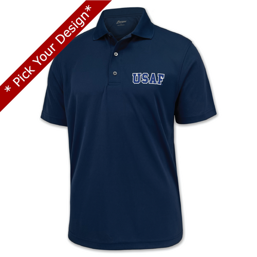 Pick Your Design Air Force Performance Polo (Navy)