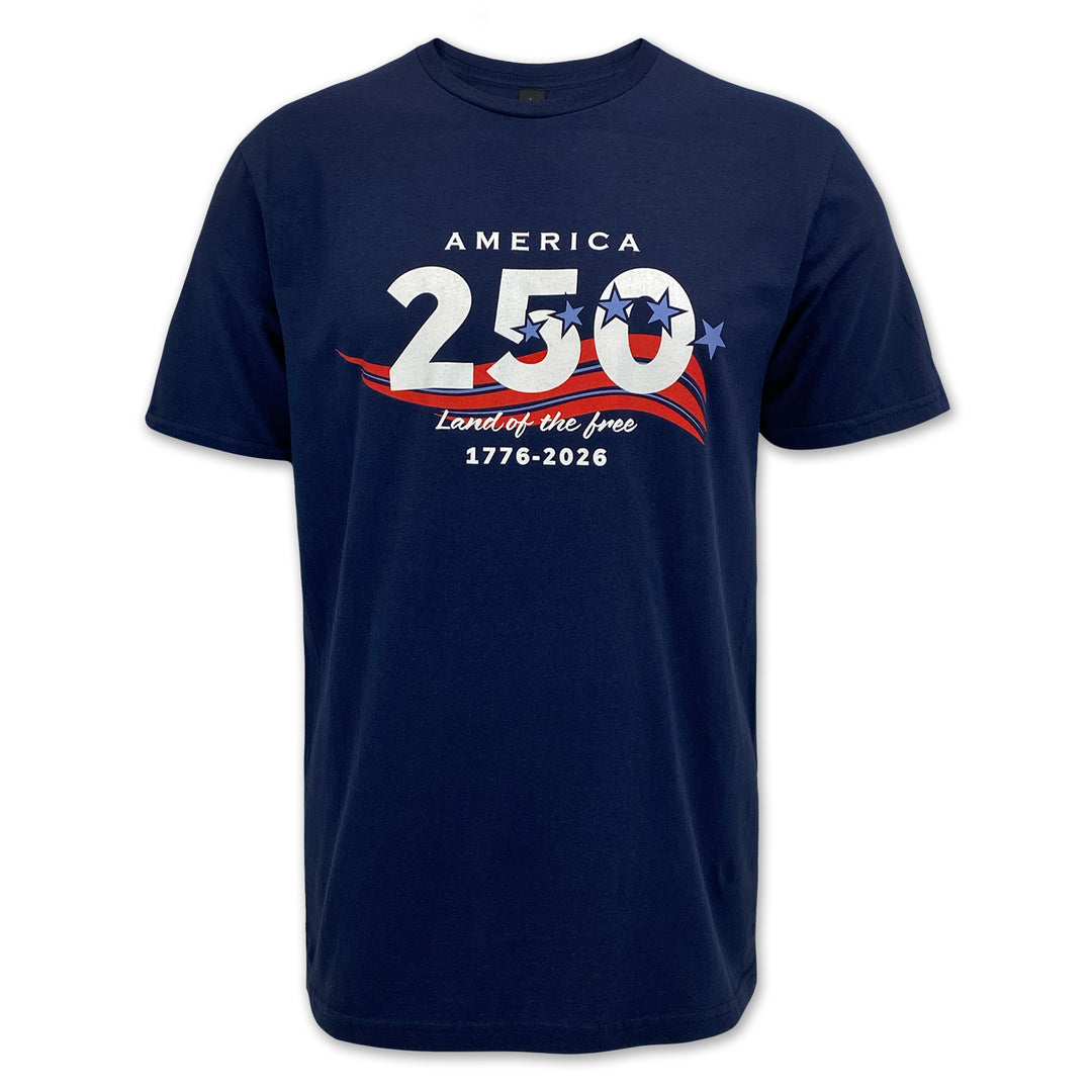 America's 250th Stars Land of The Free T-Shirt (Navy)