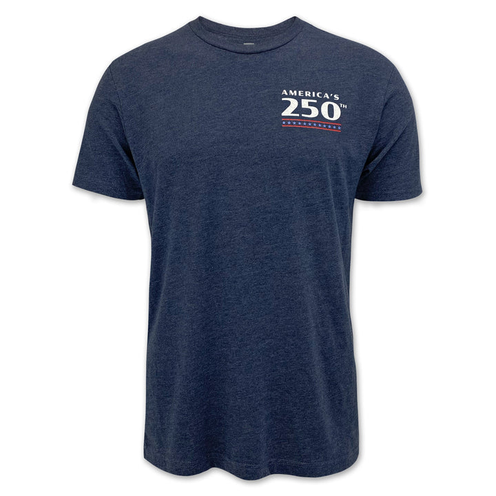 America's 250th Years of Freedom Flag T-Shirt (Vintage Navy)